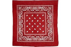 Colours & Beauty Bandana para Mujer Paisley Design Colores Surtidos | Pañuelo Bandana Algodón Mujer | Bufanda Cabeza Moto | Pañuelos Bandana 55 x 55 cm | Bufanda Cabeza Mujer | Bandana Paisley