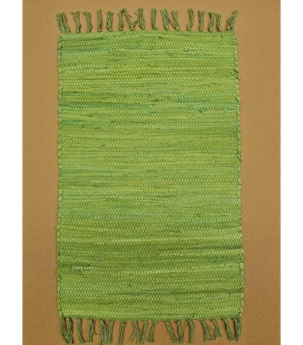 Andiamo Flickenteppich Aus Baumwolle 50x80 Cm – Handgewebt, Bunt, Pflegeleicht, Mit Fransen, Für Flur, Wohnzimmer & Mehr