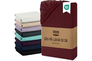 Utopia Bedding dra-på-lakan - djup ficka 30 cm (12 tum) - OEKO-TEX-certifierad - borstad mikrofiber (Vinröd, 90 x 200)