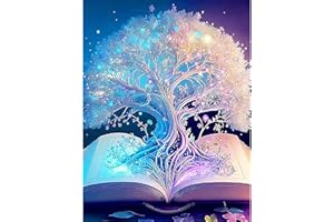 DPHERO 5D Arbre de Vie Diamond Painting, DIY Arbre Peinture Broderie Diamant Painting Kit Complet,Bricolage Livre Diamant Artisanat Strass Point de Croix Painting pour Adultes Enfants 30x40 cm