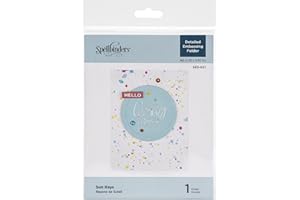 Spellbinders 651258 Embossing Folder-Sun Rays Prägeschablone – Sonnenstrahlen, Halbblickdicht