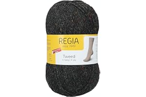 Regia 4-Ply Plain Tweed 100 g Anthracite Hand Knitting Yarn