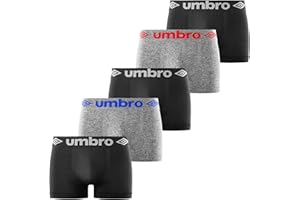 Umbro Boxer Homme sans Couture, Caleçon Homme Anti-Irritation et Respirant (Lot de 5)