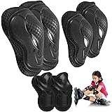 Set di Protezioni Skateboard per Bambini, 6 in 1Protezioni Ginocchiere Gomitiere e Polsiere Regolabile per Skateboard Bicicle