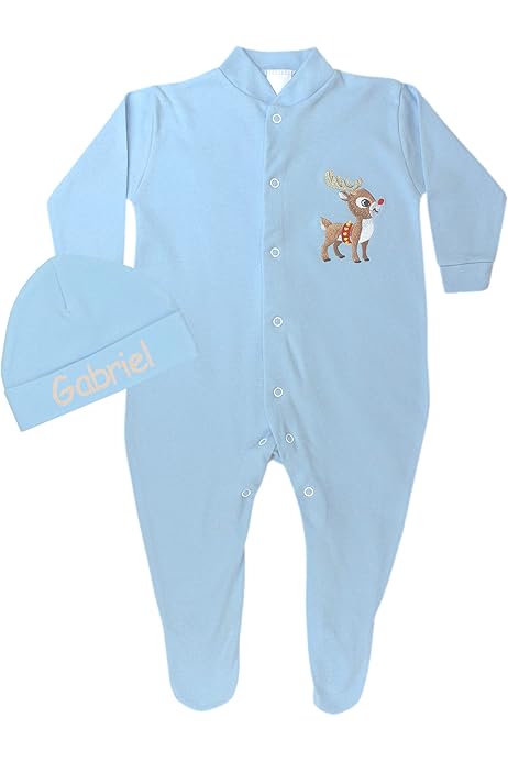 personalised baby sleepsuits
