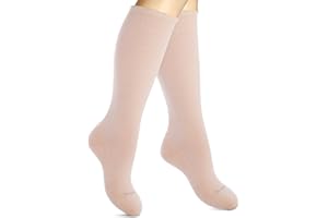 SocksLane Cotton Compression Socks 15-20 mmHg Class 1 Support Knee-High for Women and Men