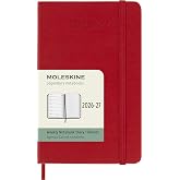 Moleskine 2027 18-Month Weekly Pocket Hardcover Notebook: Scarlet Red