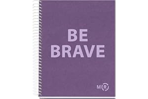 Miquelrius - Cuaderno A5 Be Eco, 80 hojas microperforadas de 90 g/m², Libreta punteada dots, 1 banda de color, 2 taladros, Cubierta reciclada, Violeta amatista