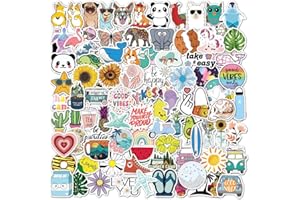 PTYISM 100 Pcs Stickers Aesthetic, Pegatinas para Decorar Botellas Pegatinas de Vinilo para Botella Para Guitarra, Taza, Botella de Agua, Teléfono Móvil, etc.
