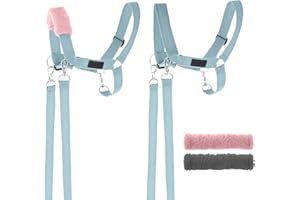 SKIPPI Licol pour Hobby Horse - Bleu Clair, Hobby Horse Accessoire, Rênes et 2 Housses Amovibles Inclus, Taille Universelle