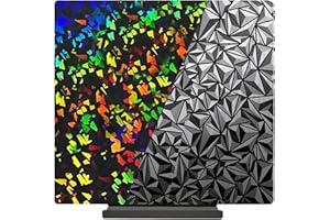 HzdaDeve Build Plate with Handle for Adventurer 5M/5M Pro/AD5X Double Sided Smooth PEO Board Steel Sheet Heated Bed PEI Platform Glue-Free Printing for FLASHFORGE 3D Printer (PEO+Debris)