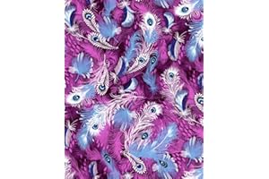 DÉCOPATCH Decopatch Papier N°577 Lot de 20 Feuilles (395 x 298 mm, idéal pour Vos pap-mâchés) Plume de Paon Rose