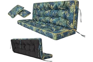 Sales Core Cojín de asiento para banco de jardín, 180 cm x 105 cm x 8 cm, hierba verde, resistente al agua, para exteriores e interiores