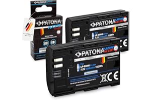PATONA 2X Platinum Bateria LP-E6NH 2250mAh Compatible con Canon EOS R5, R6II, R7