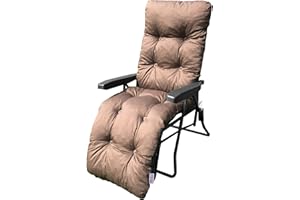 MyLayAbout Replacement Cushion For a Garden Sun Lounger/Reclining chair filled with granulated Memory Foam - Brown (CUSHION ONLY)