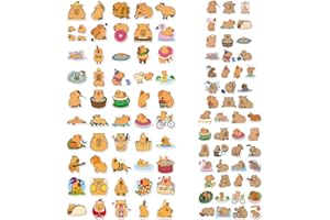 COACOM 100 Pegatinas de Graffiti de Capybara - Lindas Decorativas para Niños, Duraderas de Animales de Dibujos Animados, Impermeables Personalizadas para Fundas