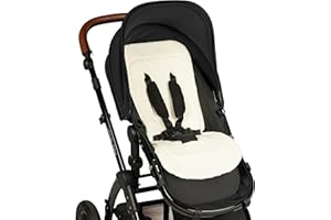 Ickle Bubba Padded Fleece Seat Liner – Universal Fit for Pushchairs & Strollers, Super-Soft Luxury Fabric, Keeps Baby Warm & Cosy, Adjustable Harness Holes, Suitable from 6 Months+