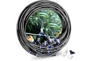 Gesentur Kit de brumisation Sistema de refrigeración, Nebulizador Terraza Jardín, para Patio, Jardín, Césped, Invernadero (10M)