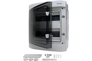 Kopp 353812048 Boîtier de Distribution AP-FR avec Porte, IP65 pour 24 pôles, 2 rangées