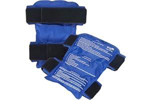 BODYPROX Shin Splint Ice Pack 2-pak – wielokrotnego użytku na zimno i na gorąco owijka na golenie, łagodzenie bólu, elastyczny worek na lód dla biegaczy