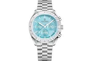 ROLLSTIMI Pagani Design 1701 Reloj para Hombre, Reloj de Cuarzo para Hombre, Calibre japonés VK63, Sumergible hasta 100M, Brazalete de Acero Inoxidable, Cristal de Zafiro, Cronógrafo.