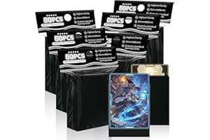 ‎TIOPLIOR Black Card Sleeves for MTG, 300 Pack Perfect Fit Standard Card Sleeves for Trading Cards, Sports Cards, Baseball Cards, TCG, Stable and Beautifully Mixable