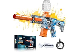 VAAGHANM Gel Ball Blaster, elektrischer Splatter-Ball-Blaster, Splat-Ball-Automatik mit Schutzbrille, Outdoor-Aktivitäten, Teamspiel, Spielzeuggeschenke für Jungen und Mädchen, ab 12 Jahren