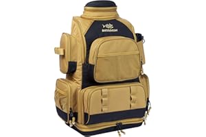 Bassdash Zaino da Pesca Borsa da Pesca Borsa Tattica Leggera e Resistente all'Acqua con portacanne e Copertura Antipioggia Protettiva