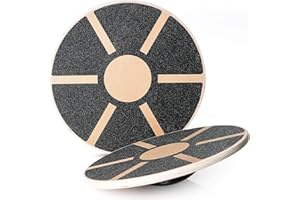 Lions Wooden Balance Board - Non-Slip Surface Exercise Fitness Workout Rehabilitation Training Exercise Wobble Boards for Physical Therapy, Men Women Adults