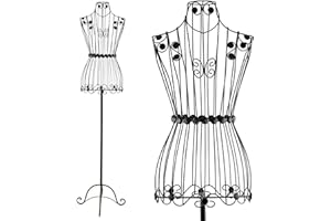 PrimoLiving Mannequin de Couture en métal Bella Donna en Noir - Mannequin Vintage - idéal comme Mannequin féminin ou portemanteau - P-00663