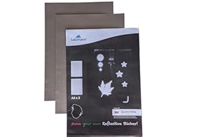 Salzmann Adesivi rifrangenti - Adesivi Riflettenti Morbidi per Biciclette, caschi, Zaini, carrozzine, ECC. - Fatto con Materiale Riflettente 3M