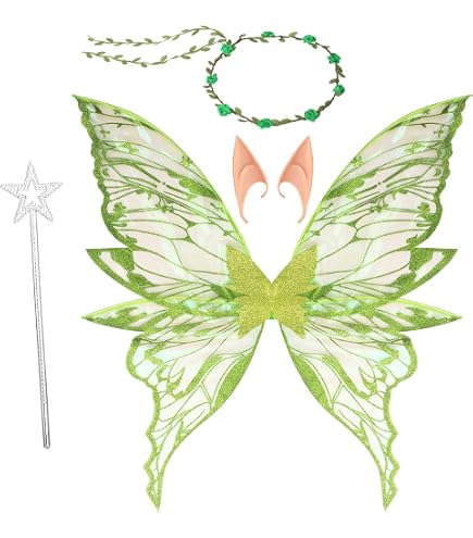 2xKids Costume D'ailes de Papillon de Fée pour Les Filles Princesse