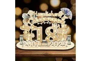 Herbst 18 Geburtstag Geldgeschenk, 2025 Holzschild 18. Geburtstag Frauen Männer, Personalisiertes Geschenke für 18 Jahre Geburtstag Deko (18)