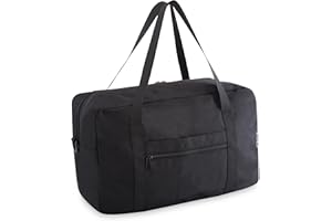 OW-Travel Bolsa Viaje Cabina Avion 40x20x25 cm (20 l) Nero Minimalista Bolsa de Viaje Bajo el Asiento Ligera y Duradera. Equipaje de Mano Ryanair Cabin Bag Travel Bag, Bolso Hopital: Hombre y Mujer