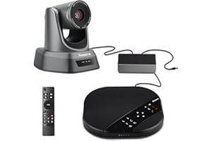 Tenveo VA3000｜Sistema de videoconferencia Todo en uno Cámara de Conferencia,10x Zoom óptico USB PTZ Webcam conferencias 1080P con Bluetooth y micrófono,Altavoz Skype/Zoom/Youtube/Twitch/OBS