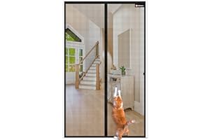 VITHOM LUXUS Fliegengitter Tür Magnet,Glasfaser mit Starke Flammhemmung+Reißfestigkeit,100*220cm Fliegengitter Balkontür ohne bohren mit Stärkere Magneten,Insektenschutzgitter,Verbreiterter Klettverschluss