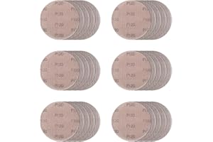 BEFUN 30 discos de lijado, malla de lijado, discos abrasivos de malla, diámetro de 125 mm, sin polvo, para lijar superficies duras, madera, espátula, barniz, metal 120#