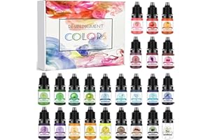 ‎EPICSOA ePicsoa Kerzenfarbe, 24 Farben Flüssig Kerzenfarbe für DIY Kerze, Hochkonzentriert, Geeignet für Bienenwachs, Sojawachs, Paraffinwachs, Geleewachs, je 5ml