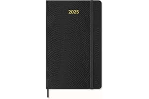 Moleskine Precious & Ethical 12 Monate Wochen Notizkalender 2025, L/A5, Liniert, Weicher Einband, Mamba Schwarz mit Box