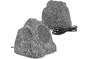 STUDIOFINIX 8“ Outdoor-Bluetooth-Lautsprecher Wasserdicht Leistungsstarke 600 Watt Rock-Lautsprecher Deep Bass All Weather Durable für Outoor Party Garten Deck BBQ Patio Porch Pool (1 Paar, Grau)