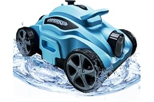 Eyourlife Robot Piscine, Aspirateur Piscine pour 110 Minutes D'autonomie, Robot de Piscine avec Batterie sans Fil pour piscines au-Dessus ou dans Le Sol jusqu'à 100 ㎡