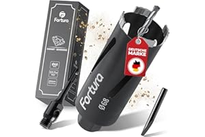 Fortura® Kernbohrer / Bohrkrone Ø42-162mm / 200mm Länge / SDS Plus / Diamantbohrkrone / Bohrkrone Steckdose / Kernlochbohrer