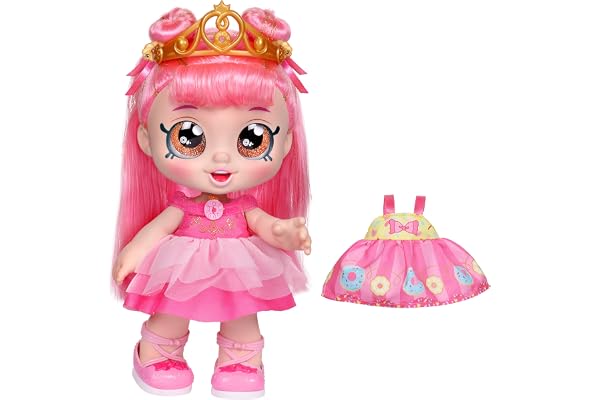 Kindi Kids - Poupée Déguisement Entre amies Donatina Princess - Poupée de 25 cm pour Enfants de 3 à 5 Ans, avec Une Tenue Interchangeable 50065