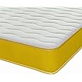 eXtreme comfort ltd Cool touch Colours Wave Hybrid Memory Foam & Pinna-Coil Innerspring 18cm Deep Mattress (Yellow, 5ft King 150cm x 200cm)