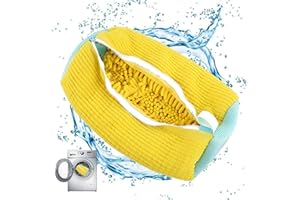 RONGJ LEWBDF Sacchetti per Scarpe Lavanderia sacchetto scarpe lavatrice Scarpe Borse per Bucato con CernieraZip Borsa per Lavatrice perRiutilizzabile Borsa per Lavaggio Scarpe di Sportive (Giallo) (C)