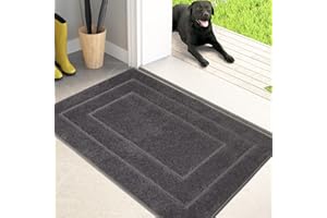 PURRUGS Dirt Trapper Door Mat 60 x 90 cm, Non-Slip/Skid Machine Washable Entryway Rug, Dog Door Mat, Super Absorbent Welcome mat for Muddy Wet Shoes and Paws