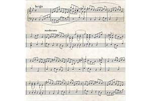 AMBIENTE 20 tovaglioli con note musicali giocano come decorazione da tavolo, tovaglioli di carta con motivo, anche per decoupage e decoupage 33 x 33 cm