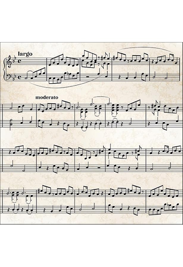 20 Servietten Mit Musiknoten-Motiv - 33x33 Cm, 3-lagig, Für Tischdeko Und Serviettentechnik