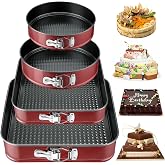 FAMKEEP Cake Molds 4 Pieces Removable Oven Mould, Cake Moulds Removable Bottom, Round Cake Mould for Cakes and Sponges (6 "/8