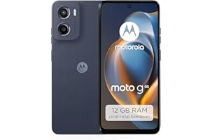 Motorola Moto g05 Smartphone (Kratzfestes 6,67"-HD+-Display Dank Corning Gorilla Glass 3, wasserabweisend, 50-MP-Kamera, 4/128 GB, 5100 mAh, TurboPower-Aufladen, NFC) Demin Blue, inkl. Schutzcover